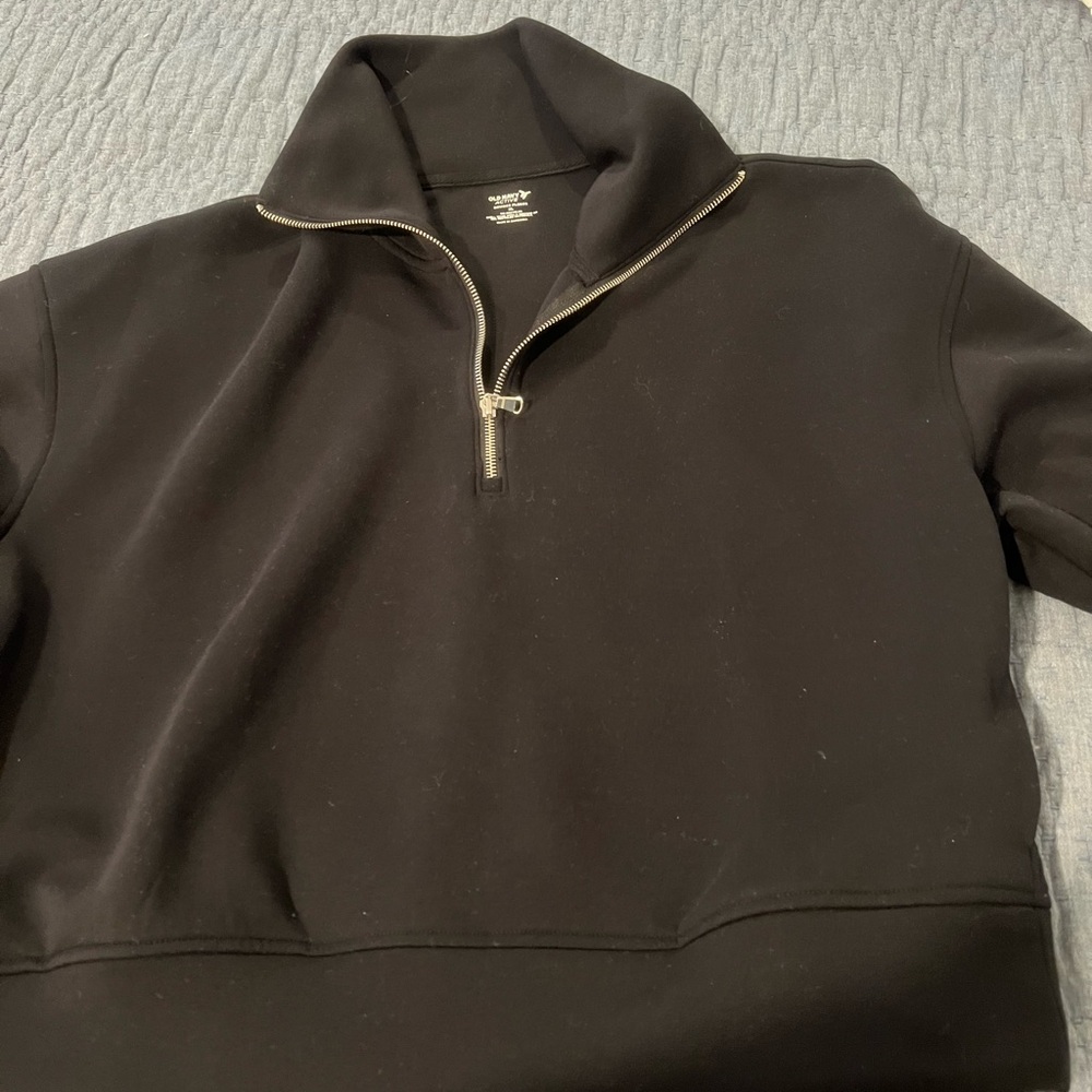 Old Navy Black Half-Zip Sweatshirt